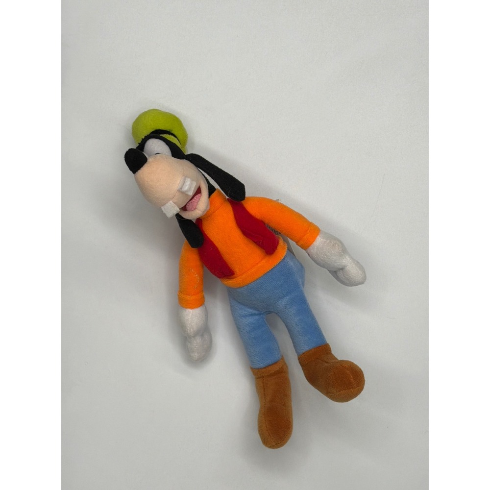 Disney Goofy Plush Toy Orange Shirt Blue Pants Green Hat Stuffed Animal